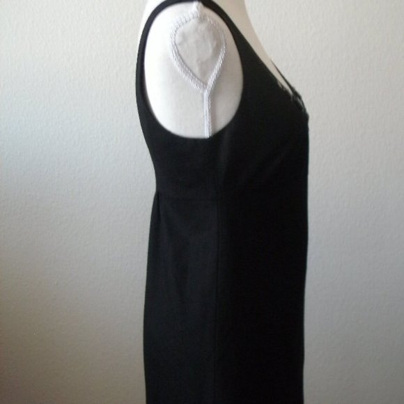 Rebecca Taylor Size 2 Beaded Black Mini Dress Zipper In Back U Shape Ne… - Picture 2 of 7